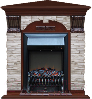 

Каминокомплект Glenrich, Арочный Fobos Black угловой
