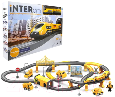 

Железная дорога игрушечная 1Toy, InterCity Megapolis Новостройка / Т20836