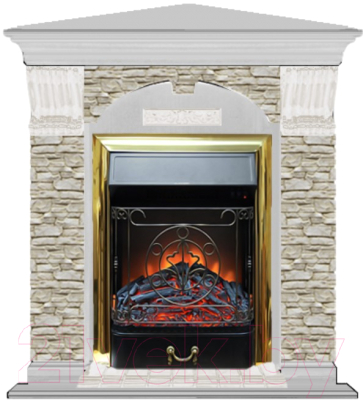 

Каминокомплект Glenrich, Арочный Majestic Brass угловой