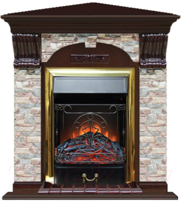 

Каминокомплект Glenrich, Арочный Majestic Brass угловой