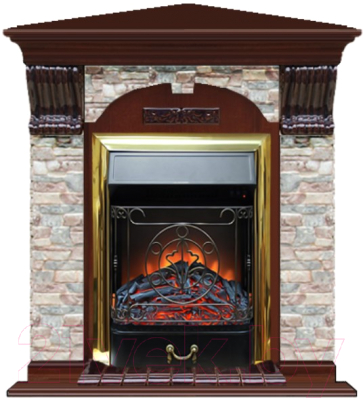 

Каминокомплект Glenrich, Арочный Majestic Brass угловой