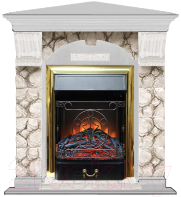 

Каминокомплект Glenrich, Арочный Majestic Brass угловой