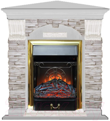 

Каминокомплект Glenrich, Арочный Majestic Brass угловой