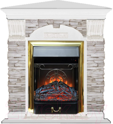 

Каминокомплект Glenrich, Арочный Majestic Brass угловой