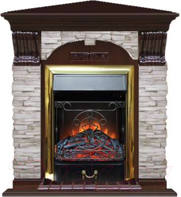 

Каминокомплект Glenrich, Арочный Majestic Brass угловой