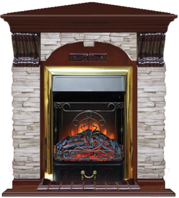 

Каминокомплект Glenrich, Арочный Majestic Brass угловой
