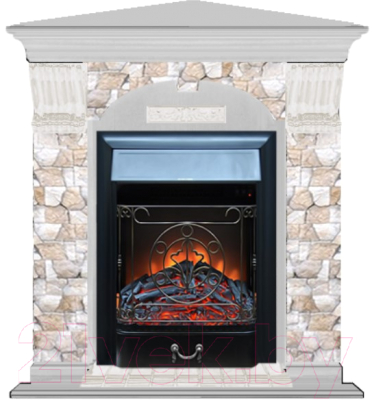 

Каминокомплект Glenrich, Арочный Majestic Black угловой