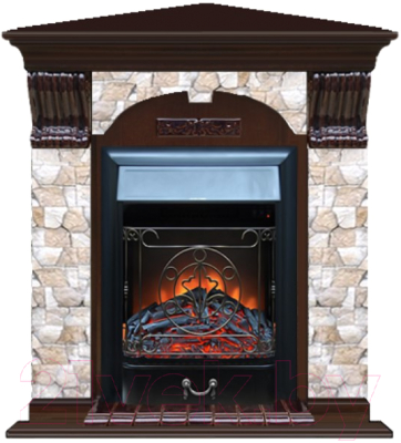 

Каминокомплект Glenrich, Арочный Majestic Black угловой