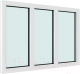Миниатюра изображения товара Окно ПВХ Brusbox Деленное на 3 части глухое 3 стекла (1550x2150x70)
