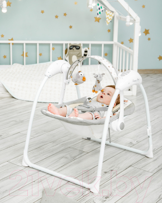 Качели для новорожденных Amarobaby Swinging Baby / AMARO-22SB-Se (серый)