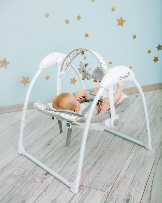 Качели для новорожденных Amarobaby Swinging Baby / AMARO-22SB-Se (серый)