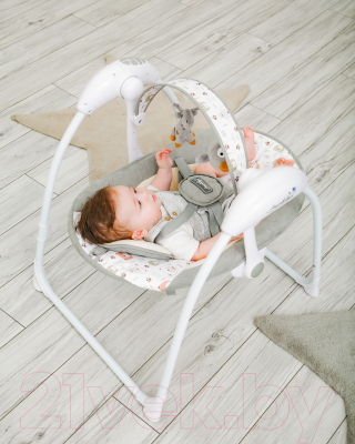 Качели для новорожденных Amarobaby Swinging Baby / AMARO-22SB-Se (серый)