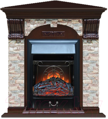 

Каминокомплект Glenrich, Арочный Majestic Black угловой