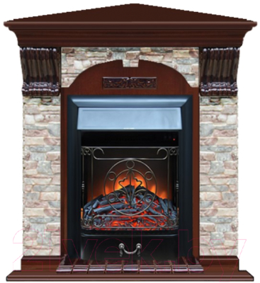 

Каминокомплект Glenrich, Арочный Majestic Black угловой