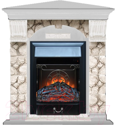 

Каминокомплект Glenrich, Арочный Majestic Black угловой
