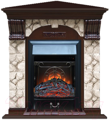 

Каминокомплект Glenrich, Арочный Majestic Black угловой