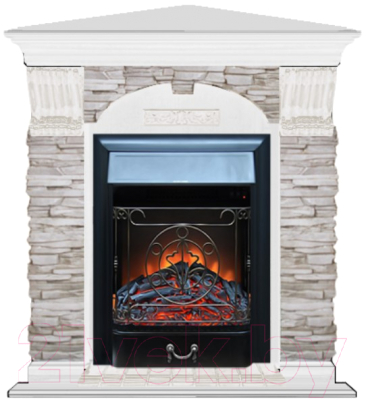 

Каминокомплект Glenrich, Арочный Majestic Black угловой