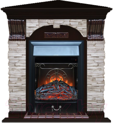 

Каминокомплект Glenrich, Арочный Majestic Black угловой