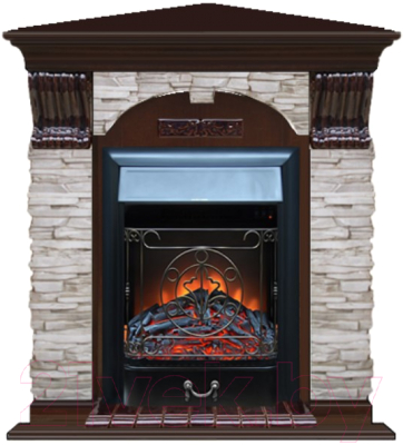 

Каминокомплект Glenrich, Арочный Majestic Black угловой