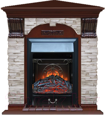 

Каминокомплект Glenrich, Арочный Majestic Black угловой