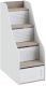 Лестница для кровати ТриЯ Ривьера ТД-241.11.12 приставная (дуб бонифацио/белый) - 