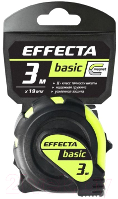 Рулетка Effecta Basic 19мм / 570319 (3м)