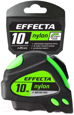 Рулетка Effecta Nylon 25мм / 581025 (10м)