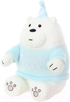 

Мягкая игрушка Miniso, We Bare Bears. Белый медведь в шапочке день рождения / 4027