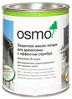 

Масло для древесины Osmo, Серебристый, С эффектом серебра