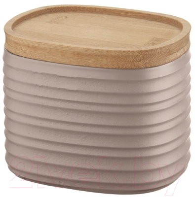 Емкость для хранения Guzzini Tierra с бамбуковой крышкой / 181801158 (бежевый/розовый)