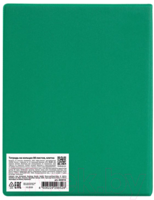 Тетрадь Brauberg А5 / 403910 (80л, зеленый)