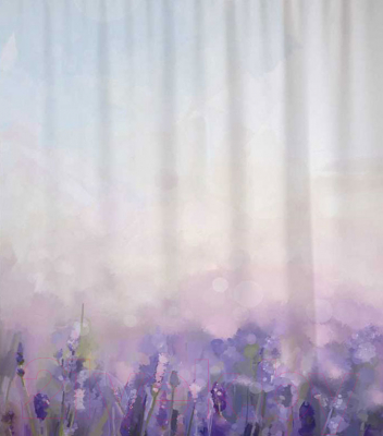 Шторка-занавеска для ванны JoyArty Сиреневые цветы / sc_39833