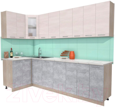 

Готовая кухня Интерлиния, Мила 12x27