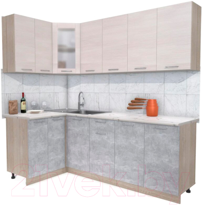 

Готовая кухня Интерлиния, Мила 12x22