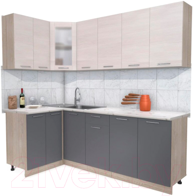 

Готовая кухня Интерлиния, Мила 12x22