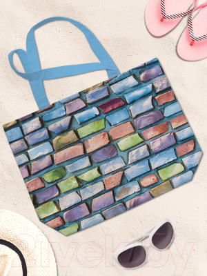 Пляжная сумка JoyArty Стена из радужных камней / bsz_23310