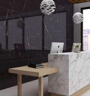 Плитка Netto Gres W Maxx Black Marble High Glossy (600x600)