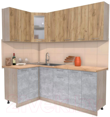 

Готовая кухня Интерлиния, Мила 12x20