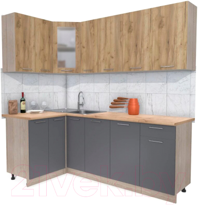 

Готовая кухня Интерлиния, Мила 12x21