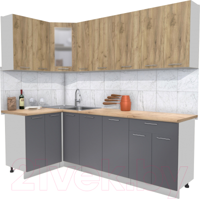 Кухонный гарнитур Интерлиния Мила 12x23