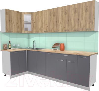 Кухонный гарнитур Интерлиния Мила 12x27