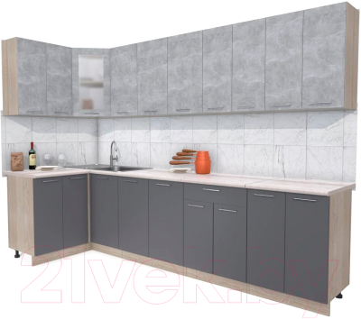 

Готовая кухня Интерлиния, Мила 12x30