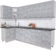 Миниатюра изображения товара Кухонный гарнитур Интерлиния Мила 12x28 (бетон/бетон/кастилло темный)