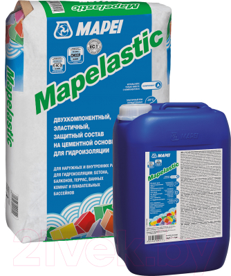 

Гидроизоляция цементная Mapei, Mapelastic компонент А + компонент В