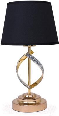 Прикроватная лампа Лючия Стразы 323 (золото/бирюзовый/черный)