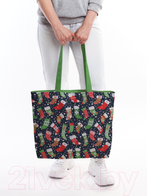 Пляжная сумка JoyArty Носочки для праздничных сладостей / bsz_290632