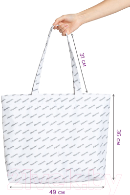 Пляжная сумка JoyArty Плитка с цветочными узорами / bsz_17019