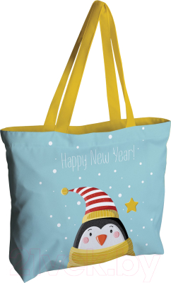 Пляжная сумка JoyArty Пингвин в новогоднюю ночь / bsz_290615