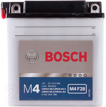 

Мотоаккумулятор Bosch, M4F YB10L-A2 511012009 / 0092M4F260