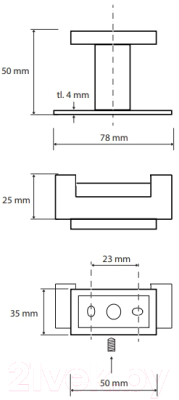Изображение товара Крючок для ванной Bemeta Plaza 118106032